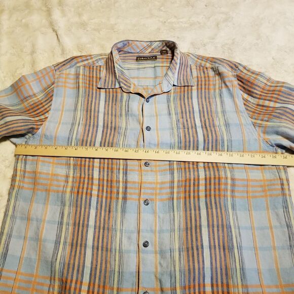 Cubavera Linen Shirt Mens Size 2XL Blue Orange Button Down Classic Collared - Picture 9 of 9